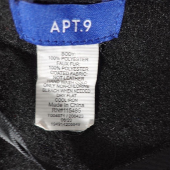 Apt. 9 Women's Faux Fur Collar Cape Coat in Black - One Size - Picture 10 of 10